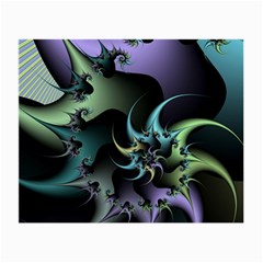 Fractal Image With Sharp Wheels Small Glasses Cloth (2-side) by Simbadda