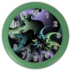 Fractal Image With Sharp Wheels Color Wall Clocks by Simbadda