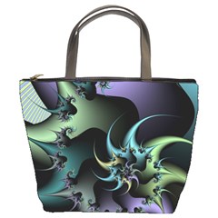 Fractal Image With Sharp Wheels Bucket Bags by Simbadda