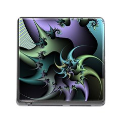 Fractal Image With Sharp Wheels Memory Card Reader (square) by Simbadda