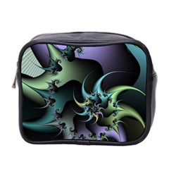 Fractal Image With Sharp Wheels Mini Toiletries Bag 2-side by Simbadda