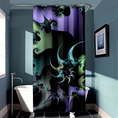 Fractal Image With Sharp Wheels Shower Curtain 36  X 72  (stall)  by Simbadda