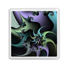 Fractal Image With Sharp Wheels Memory Card Reader (square)  by Simbadda