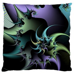 Fractal Image With Sharp Wheels Large Cushion Case (one Side) by Simbadda