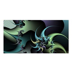 Fractal Image With Sharp Wheels Satin Shawl by Simbadda