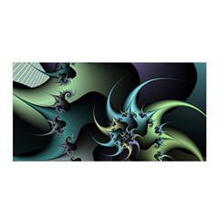 Fractal Image With Sharp Wheels Satin Wrap by Simbadda