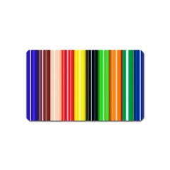 Stripes Colorful Striped Background Wallpaper Pattern Magnet (name Card) by Simbadda