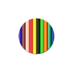 Stripes Colorful Striped Background Wallpaper Pattern Golf Ball Marker by Simbadda