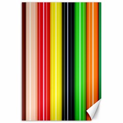 Stripes Colorful Striped Background Wallpaper Pattern Canvas 24  X 36  by Simbadda