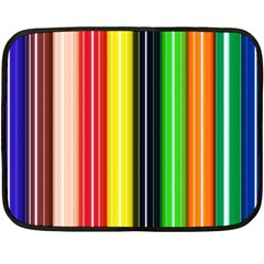 Stripes Colorful Striped Background Wallpaper Pattern Double Sided Fleece Blanket (mini)  by Simbadda