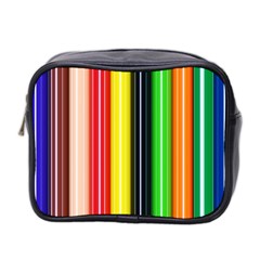 Stripes Colorful Striped Background Wallpaper Pattern Mini Toiletries Bag 2-side by Simbadda