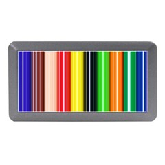 Stripes Colorful Striped Background Wallpaper Pattern Memory Card Reader (mini) by Simbadda