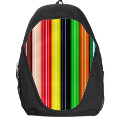 Stripes Colorful Striped Background Wallpaper Pattern Backpack Bag by Simbadda