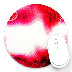 Abstract Pink Page Border Round Mousepads by Simbadda