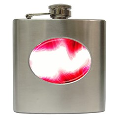 Abstract Pink Page Border Hip Flask (6 Oz) by Simbadda