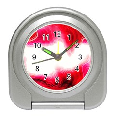 Abstract Pink Page Border Travel Alarm Clocks by Simbadda