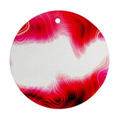 Abstract Pink Page Border Round Ornament (two Sides) by Simbadda