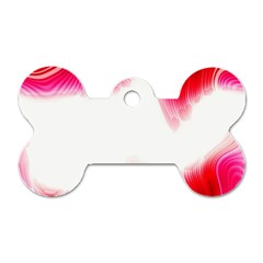 Abstract Pink Page Border Dog Tag Bone (one Side) by Simbadda