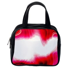 Abstract Pink Page Border Classic Handbags (one Side) by Simbadda