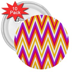 Colorful Chevrons Zigzag Pattern Seamless 3  Buttons (10 Pack)  by Simbadda