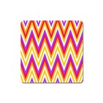 Colorful Chevrons Zigzag Pattern Seamless Square Magnet Front