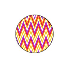 Colorful Chevrons Zigzag Pattern Seamless Hat Clip Ball Marker by Simbadda