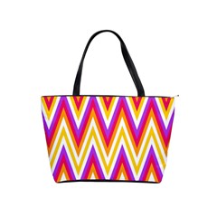 Colorful Chevrons Zigzag Pattern Seamless Shoulder Handbags by Simbadda