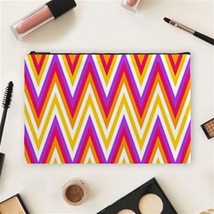 Colorful Chevrons Zigzag Pattern Seamless Cosmetic Bag (large)  by Simbadda