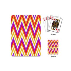 Colorful Chevrons Zigzag Pattern Seamless Playing Cards (mini)  by Simbadda