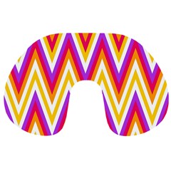 Colorful Chevrons Zigzag Pattern Seamless Travel Neck Pillows by Simbadda