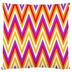 Colorful Chevrons Zigzag Pattern Seamless Large Flano Cushion Case (one Side) by Simbadda