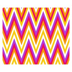 Colorful Chevrons Zigzag Pattern Seamless Double Sided Flano Blanket (small)  by Simbadda