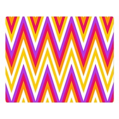 Colorful Chevrons Zigzag Pattern Seamless Double Sided Flano Blanket (large)  by Simbadda