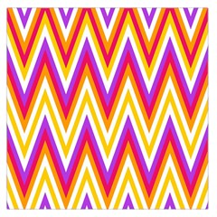 Colorful Chevrons Zigzag Pattern Seamless Large Satin Scarf (square) by Simbadda