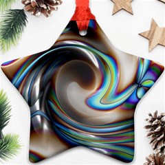 Twirl Liquid Crystal Ornament (star) by Simbadda