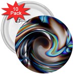 Twirl Liquid Crystal 3  Buttons (10 pack)  Front