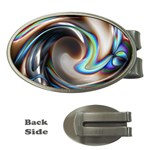 Twirl Liquid Crystal Money Clips (Oval)  Front