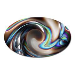 Twirl Liquid Crystal Oval Magnet by Simbadda