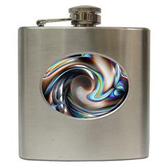 Twirl Liquid Crystal Hip Flask (6 Oz) by Simbadda