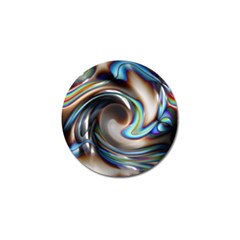 Twirl Liquid Crystal Golf Ball Marker by Simbadda