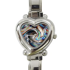 Twirl Liquid Crystal Heart Italian Charm Watch by Simbadda