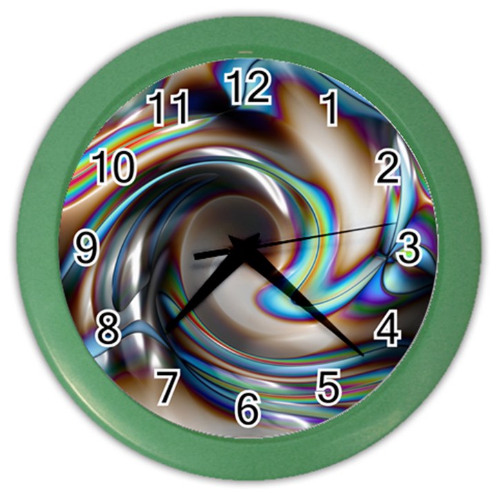 Twirl Liquid Crystal Color Wall Clocks