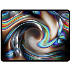 Twirl Liquid Crystal Fleece Blanket (large)  by Simbadda