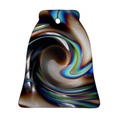 Twirl Liquid Crystal Bell Ornament (two Sides) by Simbadda