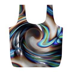 Twirl Liquid Crystal Full Print Recycle Bags (l)  by Simbadda