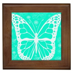 Butterfly Cut Out Flowers Framed Tiles by Simbadda