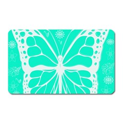 Butterfly Cut Out Flowers Magnet (rectangular) by Simbadda