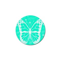 Butterfly Cut Out Flowers Golf Ball Marker by Simbadda