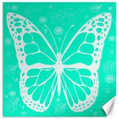 Butterfly Cut Out Flowers Canvas 12  X 12   by Simbadda