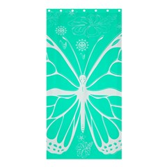 Butterfly Cut Out Flowers Shower Curtain 36  X 72  (stall)  by Simbadda